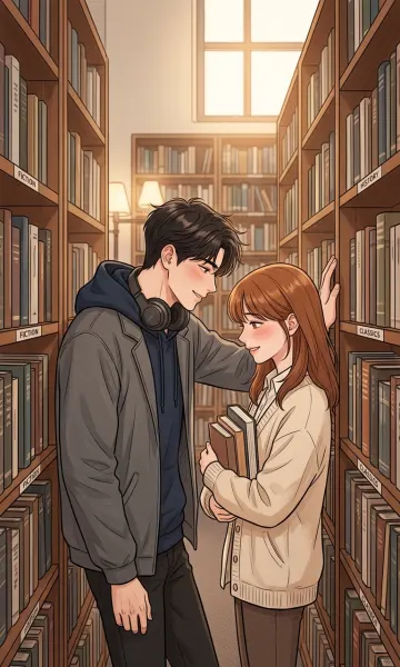 library secret romance manhwa style. 