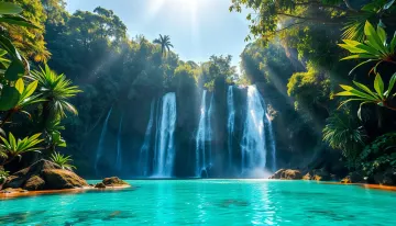Crystal Blue Waterfall Paradise
