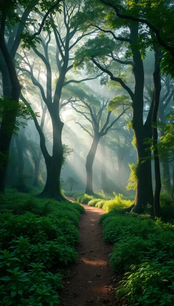 Emerald Forest Path wallpaper