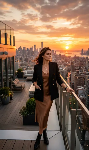 Hot Sunset Fashion Model 4K Wallpaper – Luxury Aesthetic Background