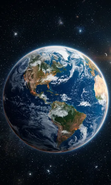 Earth Satellite View 4K Wallpaper – Stunning Space Perspective