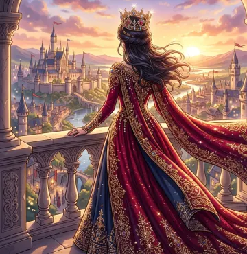 Royal Queen Back View – Fantasy Manhwa WhatsApp DP 4K