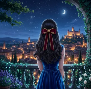 Starlight Serenade: A Nighttime View from the Palace Balcony 