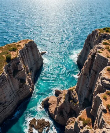 Ocean Cliff Wallpaper 8K Coastal Nature Background