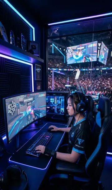 Pro Esports Gamer 4K Wallpaper – Ultimate Gaming Setup