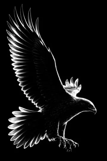 Freedom Eagle – Soaring Bird Silhouette Artwork 4k