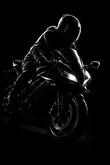 Ride in Darkness – Sport Motorcycle Silhouette Photography