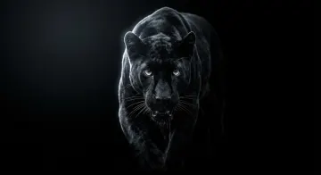 A majestic black panther 4k