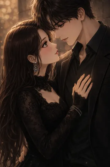Couple Moonlit Hearts in Black 4k