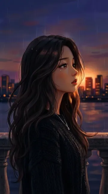 Lost in thoughts, drenched in twilight