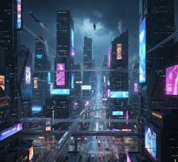 cyberpunk-futuristic-city-night-rain
