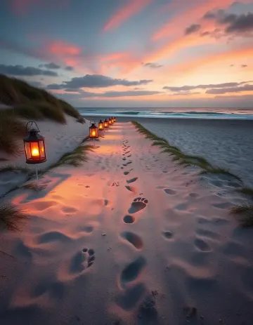 Beach footprint symbolizing