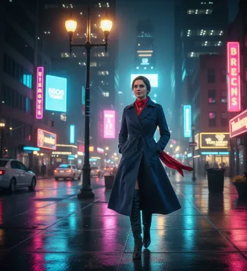 City-Confidence-Woman-Neon-Night