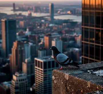 urban-pigeon-skyscraper-roof-city-wildlife-aesthetic