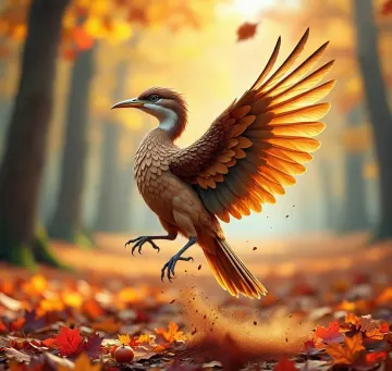 autumn-bird-flying-forest-fall-foliage