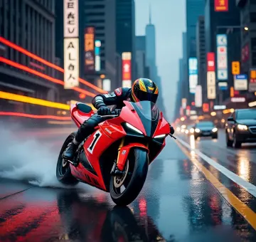red-sport-motorcycle-city-rain-racer
