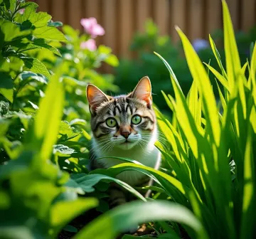 tabby-cat-green-garden-eyes