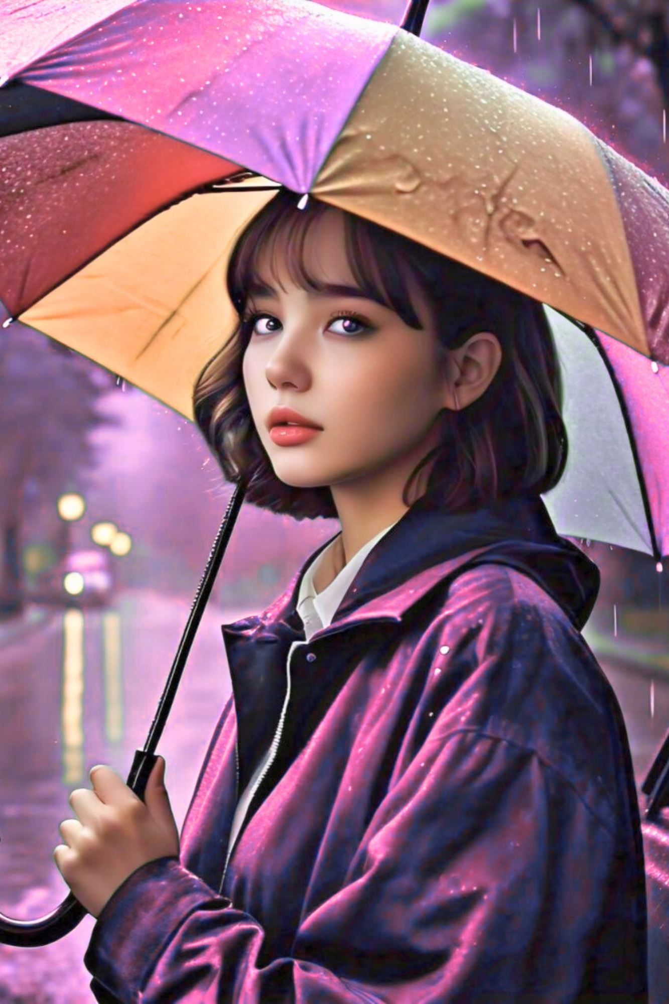 **stylish-woman-rain-umbrella-purple-aesthetic-moody