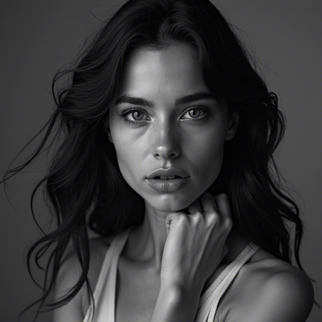 Women in black and white 