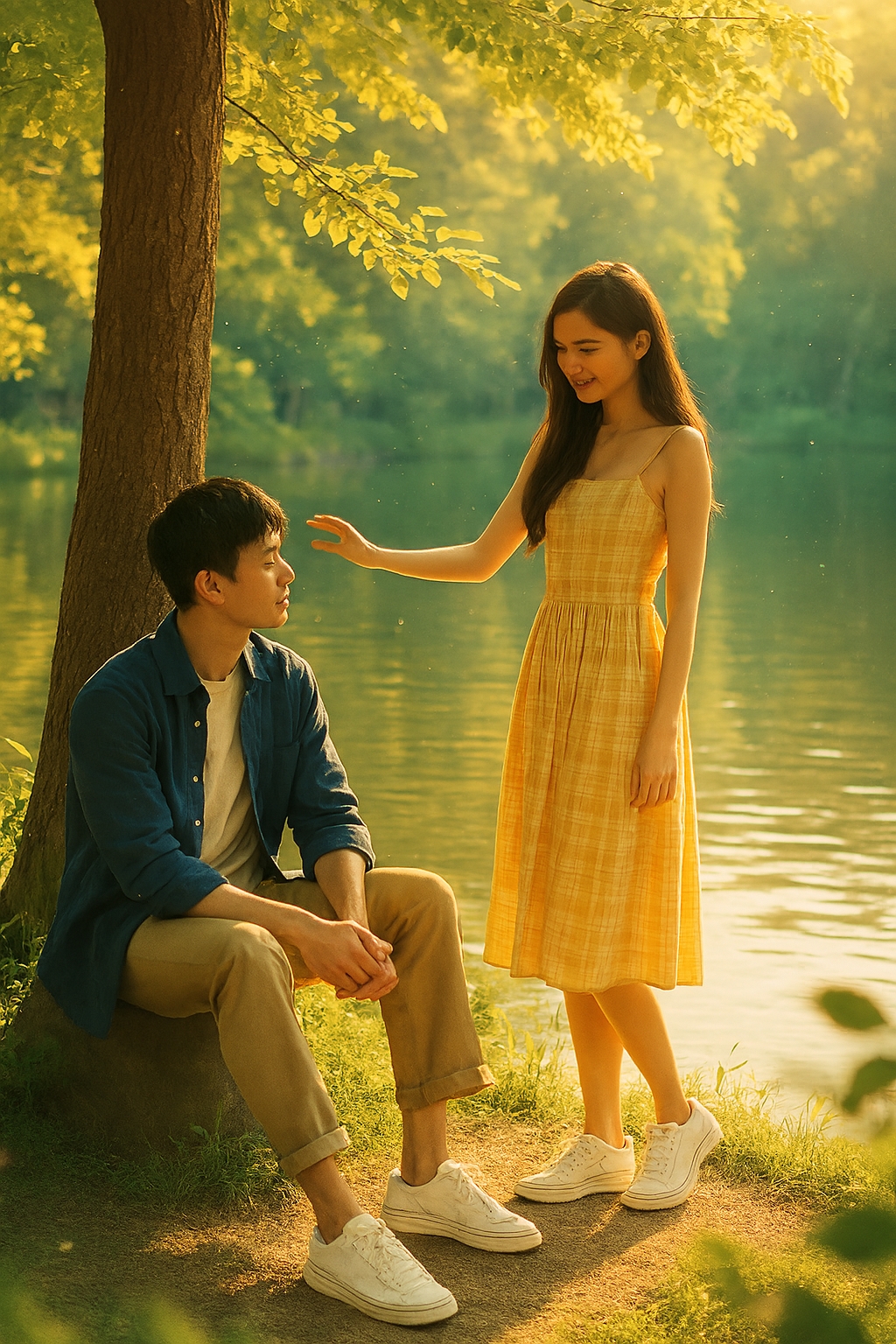 lakeside-connection-yellow-dress-moment-of-healing