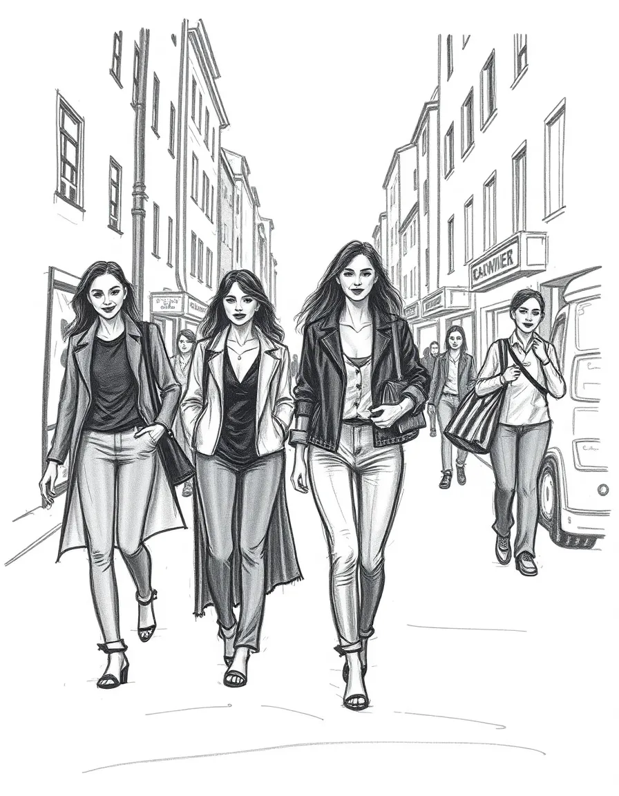 Women's black and white 