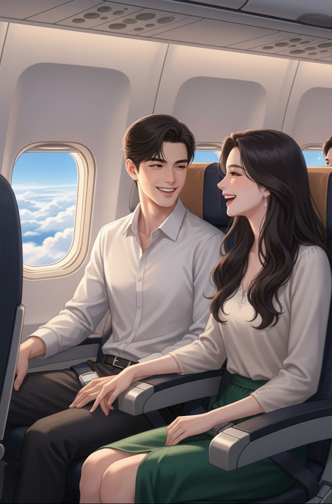 couple-smiling-first-class-flight-travel-romance
