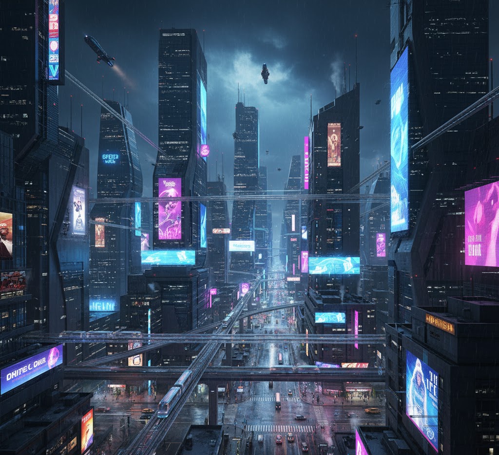 cyberpunk-futuristic-city-night-rain