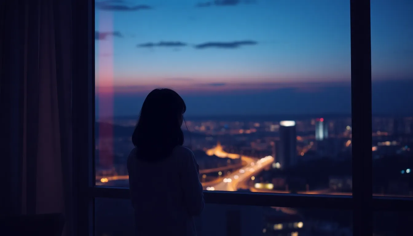 Beautiful view of the city lights